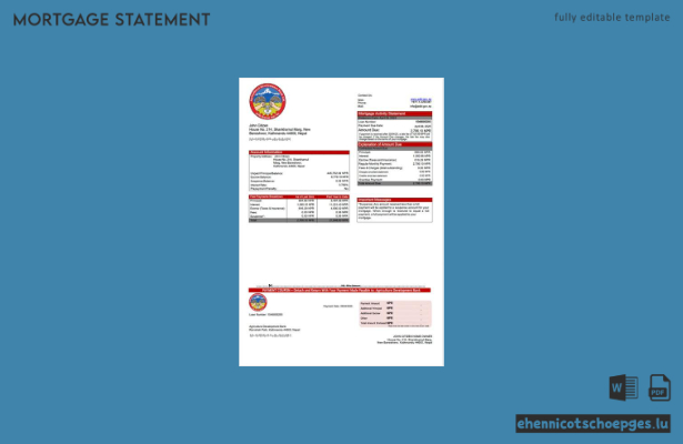 Beispiel eines Hypothekenauszugs der Nepal Agriculture Development Bank (Word- und PDF-Datei)